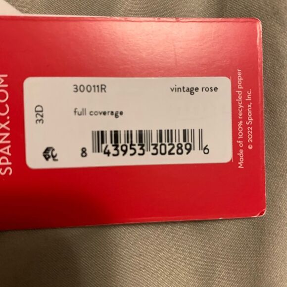 Spanx Underwire Bra Front Close Brallelujah Full Coverage 30011R Rose 32D NEW - Picture 7 of 7